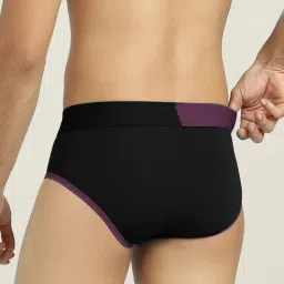 XYXX Grape Wine & Black Micro Modal Briefs image 2