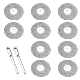 YADAV Diamond Cutting Wheel Saw Blades 25 mm 10 Pcs Cut Off Discs Set for Rotary Tool, Cutting Wood, Plastics, Laminates, Aluminium, Metals, Stones & Jade-image-3
