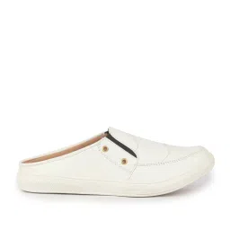 Fausto Men's White Mule Shoes image 2
