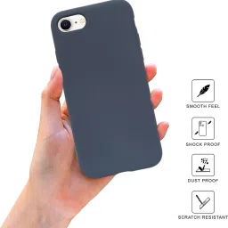 Sprig Liquid Silicone Back Cover for Apple iPhone SE 2020 (Blue) image 2