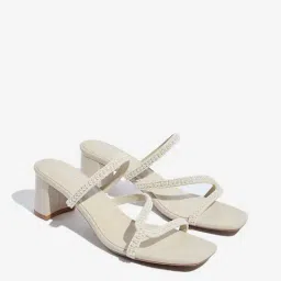 LUNA BLU by Westside Ivory Pearlescent Sandals-picture-48