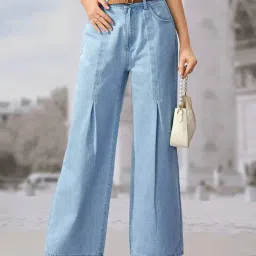 Kotty Light Blue Regular Fit High Rise Jeans-picture-15