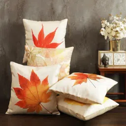 Romee Beige Cotton Floral Cushion Covers-picture-24