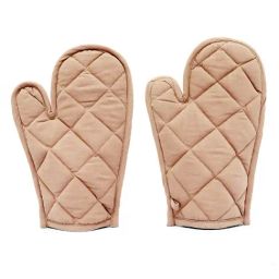 Swayam Beige Cotton Casement Pack of 2 Oven Gloves-picture-35