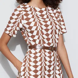 CODE by Lifestyle Women Abstract Printed Round Neck Sheath Dress image 2