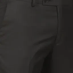 Arrow Black Regular Fit Self Pattern Trousers image 4