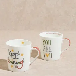 Westside Home White Typographic Design Mugs (Set of 2)-picture-15