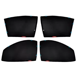 Auto Pearl Car Sun Shade Half Cut Magnetic Curtains Compatible For Hyundai I20 2008 (Set of 4)-picture-25