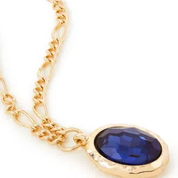 Accessorize Crystal-Studded Gem Pendant Necklace image 3