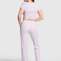 Victoria's Secret Women Self Design Top And Pyjamas Night suit image 2