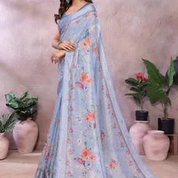 GOHILL ENTERPRISE Woven Design Floral Printed Saree-picture-11