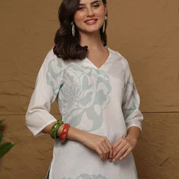 Anouk Rustic Women Ethnic Motifs Printed V-Neck Kurti image 1