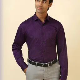 Allen Solly Abstract Printed Spread Collar Long Sleeves Cotton Shirt-picture-23