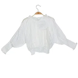 Peppermint Girls Striped Bishop Sleeves Top-picture-24