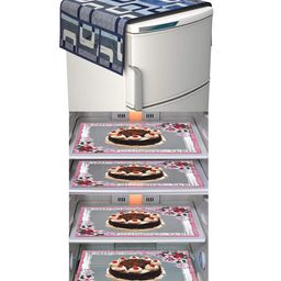 Dakshya Industries Fridge Top Cover and Fridge Mat Combo Set of 5-picture-40