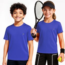 Pine Active Knit Half Sleeves Solid T-Shirt - Royal Blue-picture-12