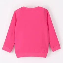 Bodycare Terry Cotton Full Sleeves Sweatshirt with Mickey Mouse Graphics - Fuchsia image 2