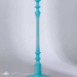 FREEDOM TREE Turquoise Blue Without Lampshade Teak Wooden FloorLamp-picture-37