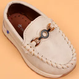 Cute Walk by Babyhug Slip On Solid Loafers - Beige image 3