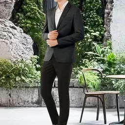 Integration Notched Lapel Single-Breasted Tailored Fit Formal Blazers image 2