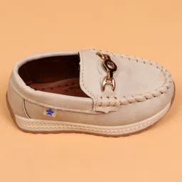 Cute Walk by Babyhug Slip On Solid Loafers - Beige image 4