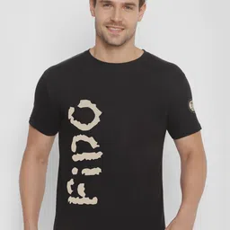 YAK YAK Men Black Printed Round Neck Slim Fit T-shirt-picture-29