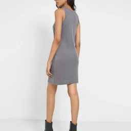 Sf Jeans By Pantaloons Pewter Cotton Slim Fit Dress image 2