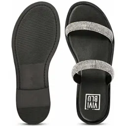 ViviBlu Women's Black Slide Sandals image 4