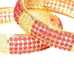 YouBella Set Of 2 Gold Plated Stones-Studded Bangles image 5