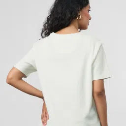 The Souled Store White Relaxed Fit Printed T-Shirt image 2