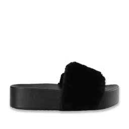 Ginger by Lifestyle Women's Black Slides image 2