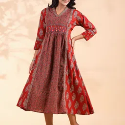 KALINI Print A-Line Midi Dress image 2