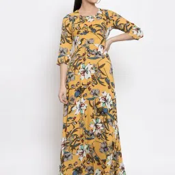Global Republic Yellow Floral Print Dress-image-17