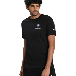 Puma BMW Motorsport Black Cotton Regular Fit Logo Printed Sports T-Shirt-picture-29