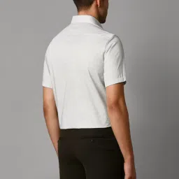 Louis Philippe Grey Regular Fit Checks Shirt image 2