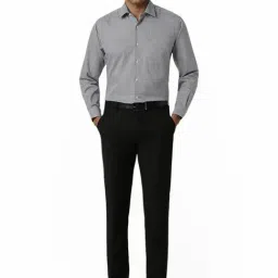 Van Heusen White Cotton Regular Fit Checks Shirt image 5