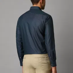 Louis Philippe Navy Regular Fit Checks Shirt image 2