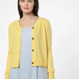 Vero Moda Yellow Regular Fit Cardigans-picture-41