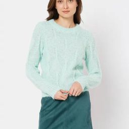 Vero Moda Mist Green Textured Sweater-picture-15
