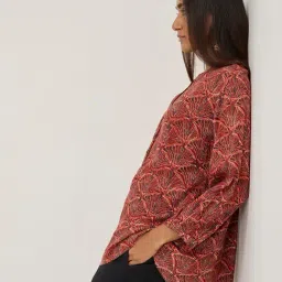 Utsa by Westside Red Floral Patterned Straight Kurti-picture-43