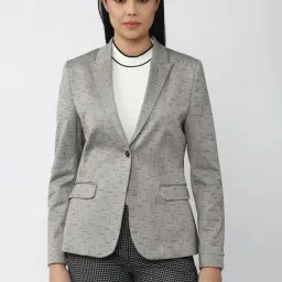 Van Heusen Grey Cotton Printed Blazer-picture-37