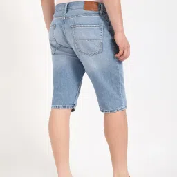 TOMMY HILFIGER Blue Regular Fit Solid Shorts image 2