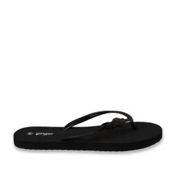 Ginger by Lifestyle Women's Black Flip Flops image 2