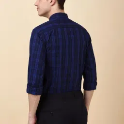 Allen Solly Navy Cotton Slim Fit Checks Shirt image 2