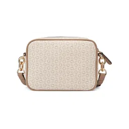 Guess Khaki Devlon Logo Cross Body Bag image 2