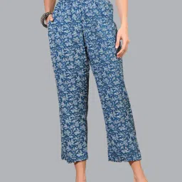 DECKEDUP Blue Cotton Printed Pants-picture-15