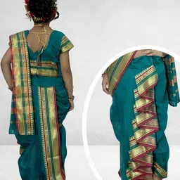 Mom and Me Girls Art Silk Sarees image 5