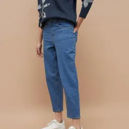 Colour Me By Melange Blue Cotton Regular Fit Jeans image 3