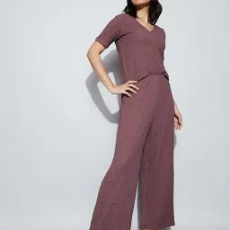 Code By Lifestyle Medium Purple Regular Fit Trousers image 4