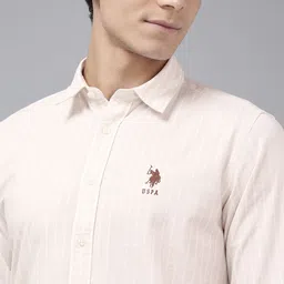 U.S. Polo Assn. Denim Co. Striped Pure Cotton Casual Shirt image 4